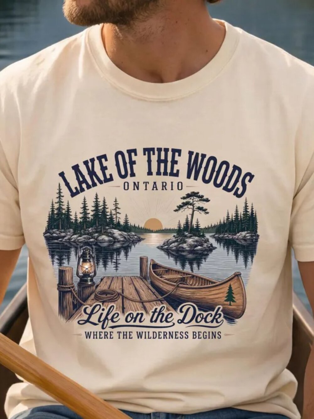 Lake of the Woods Ontario Shirt, Life on the Dock Tee, Canadian Lake Life Tee